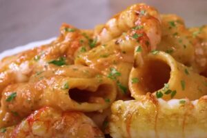 paccheri alla crema di scampi