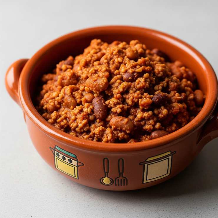 ciotola con ragù e fagioli
