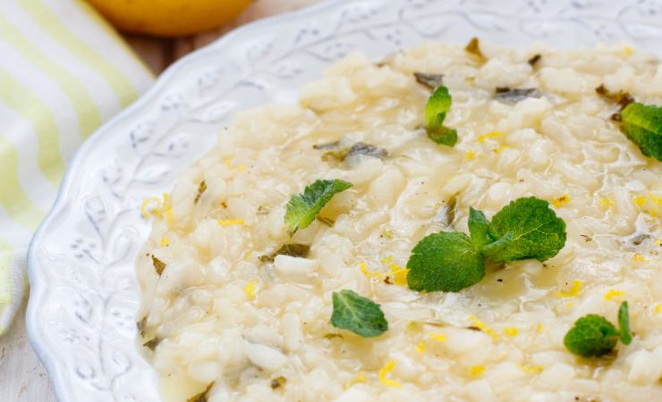 risotto alla menta e scorza di limone