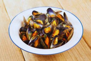 cozze in un piatto