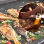 pesce e birra spillata